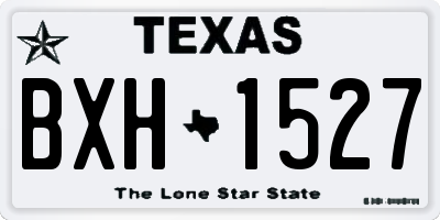TX license plate BXH1527
