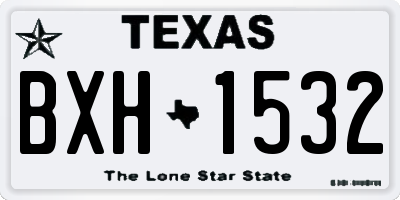 TX license plate BXH1532