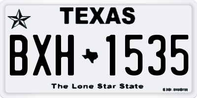 TX license plate BXH1535