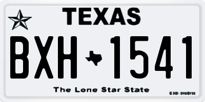 TX license plate BXH1541