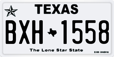 TX license plate BXH1558