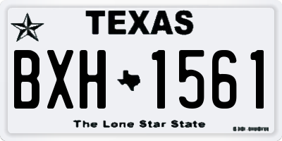 TX license plate BXH1561