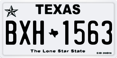 TX license plate BXH1563