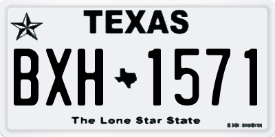 TX license plate BXH1571