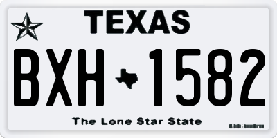 TX license plate BXH1582