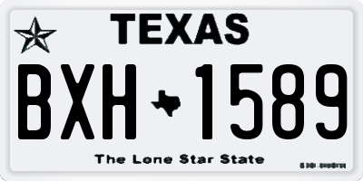 TX license plate BXH1589