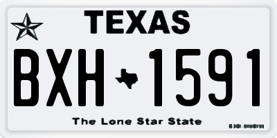 TX license plate BXH1591