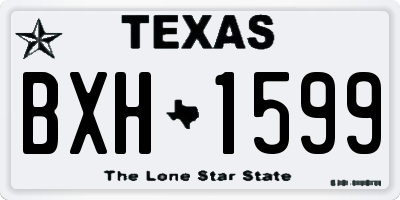 TX license plate BXH1599