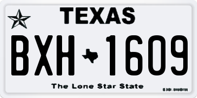 TX license plate BXH1609