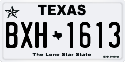 TX license plate BXH1613