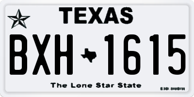 TX license plate BXH1615