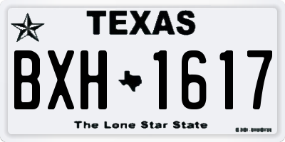 TX license plate BXH1617