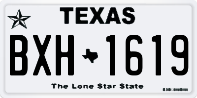 TX license plate BXH1619