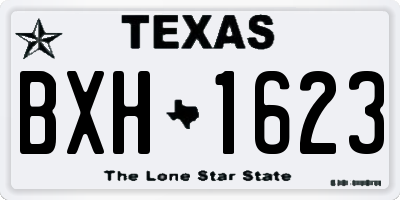 TX license plate BXH1623