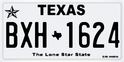 TX license plate BXH1624