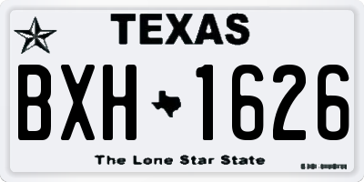 TX license plate BXH1626