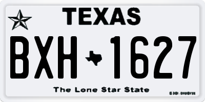 TX license plate BXH1627