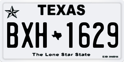 TX license plate BXH1629