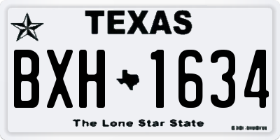 TX license plate BXH1634