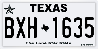 TX license plate BXH1635