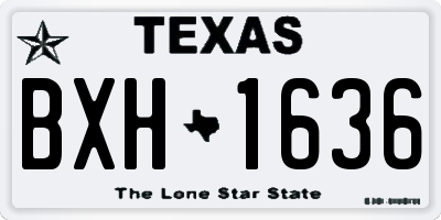 TX license plate BXH1636
