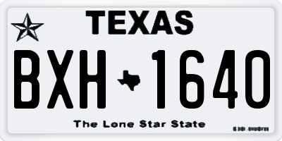 TX license plate BXH1640