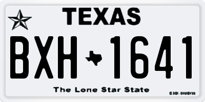 TX license plate BXH1641
