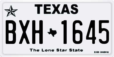 TX license plate BXH1645