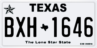 TX license plate BXH1646