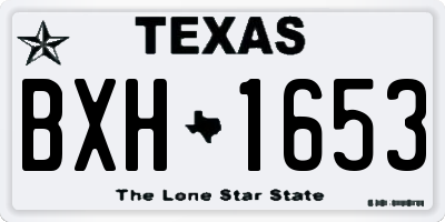 TX license plate BXH1653