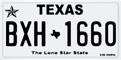 TX license plate BXH1660