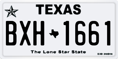 TX license plate BXH1661