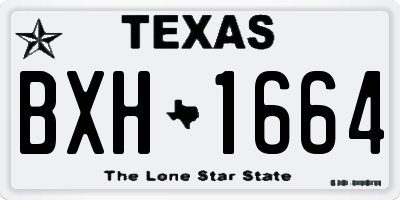TX license plate BXH1664