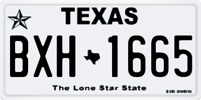 TX license plate BXH1665