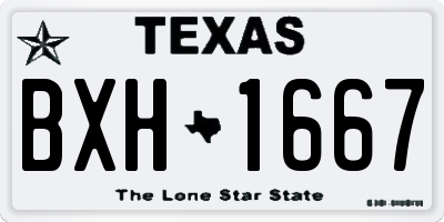 TX license plate BXH1667