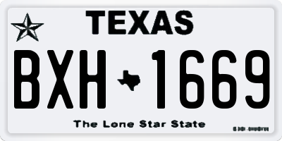 TX license plate BXH1669