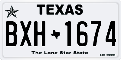 TX license plate BXH1674