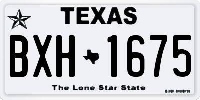 TX license plate BXH1675