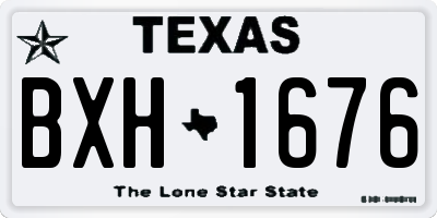 TX license plate BXH1676
