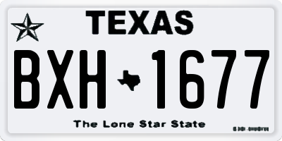 TX license plate BXH1677