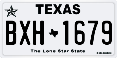 TX license plate BXH1679