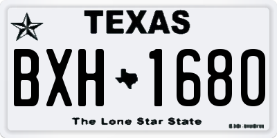TX license plate BXH1680