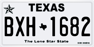 TX license plate BXH1682