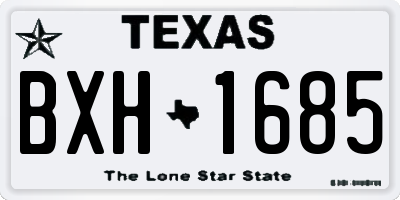 TX license plate BXH1685