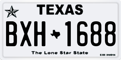 TX license plate BXH1688