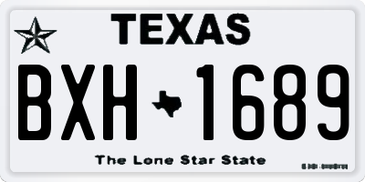 TX license plate BXH1689