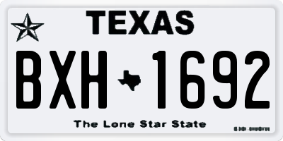 TX license plate BXH1692