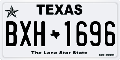 TX license plate BXH1696