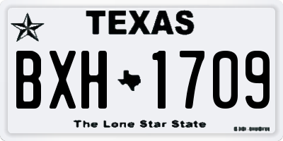 TX license plate BXH1709