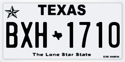 TX license plate BXH1710